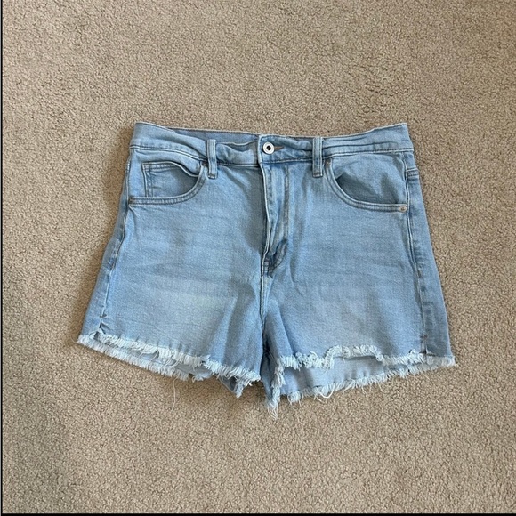 Fashion nova light blue heart shorts in size 11 / 30 - Picture 1 of 5